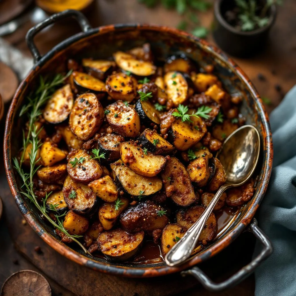 Aubergines Farcies à l'Agneau et aux Épices