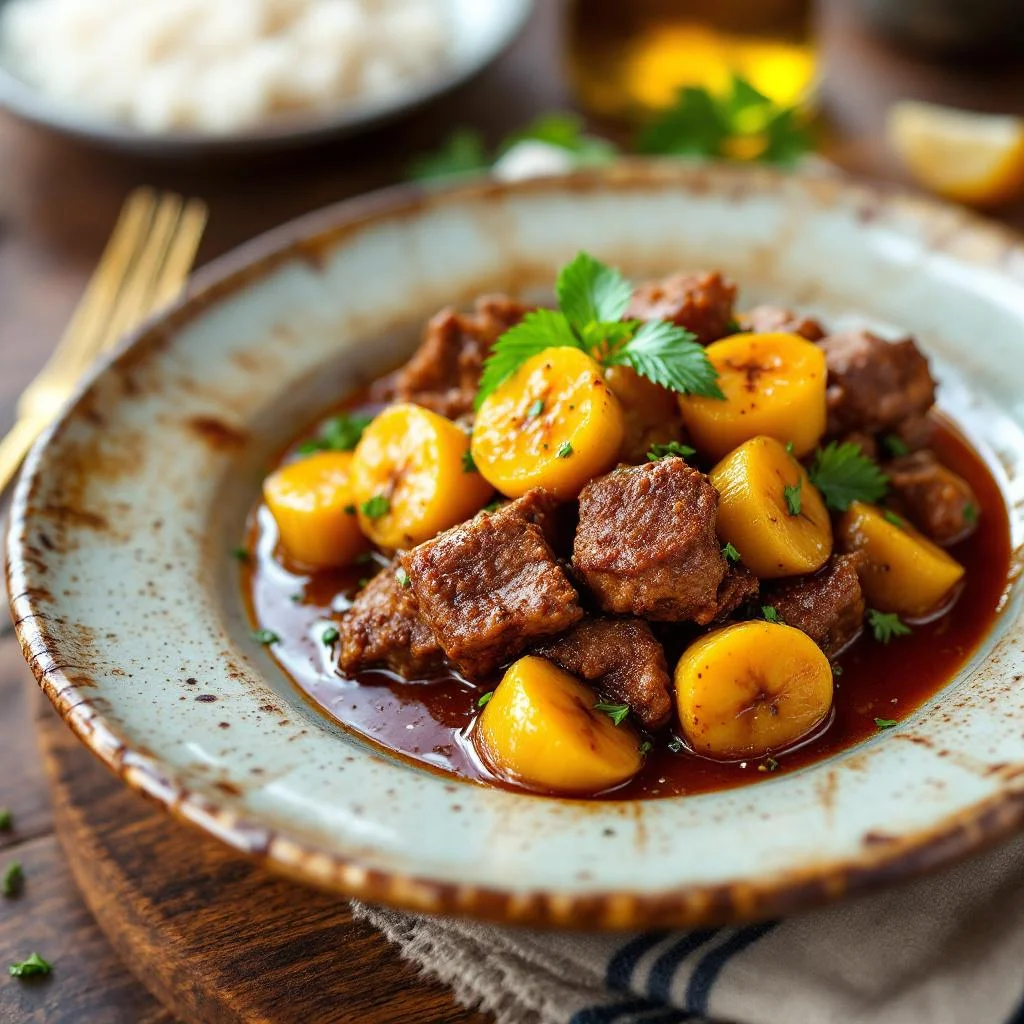 Bananes Plantains Farcies au Porc