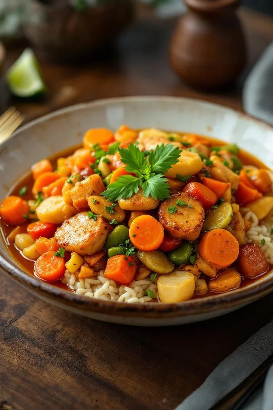 Brochet Sauté à la Sauce Soja et Légumes Croquants