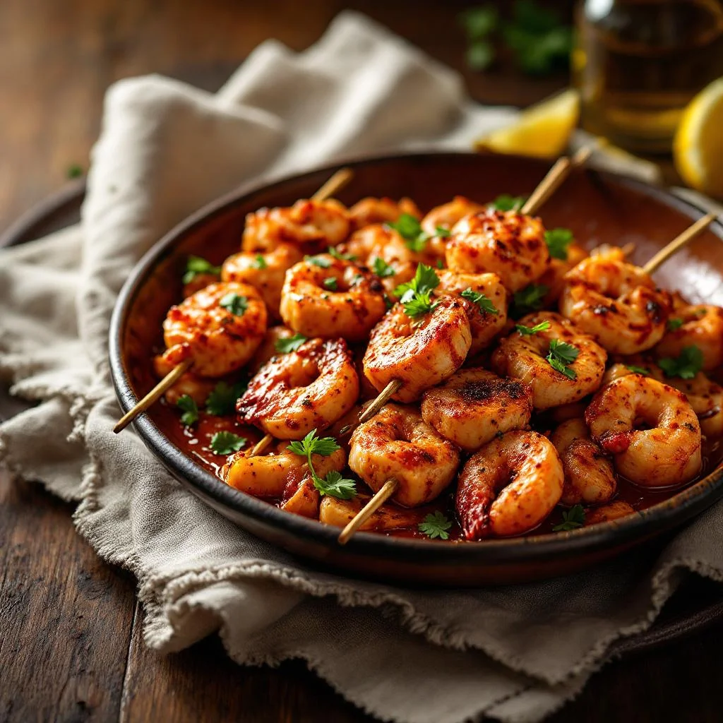 Brochettes de Calamars à la Tunisienne