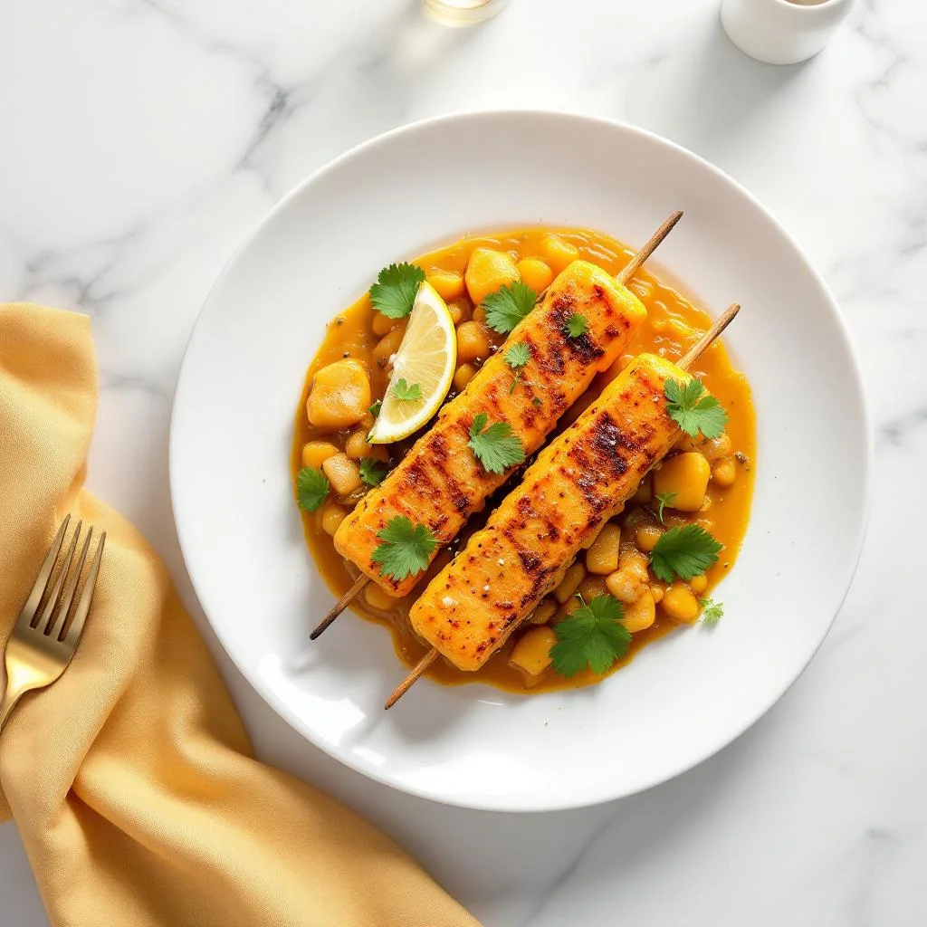 Brochettes de Manioc et Poisson