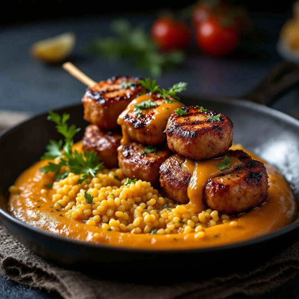 Brochettes de Porc à la Sauce d'Arachide