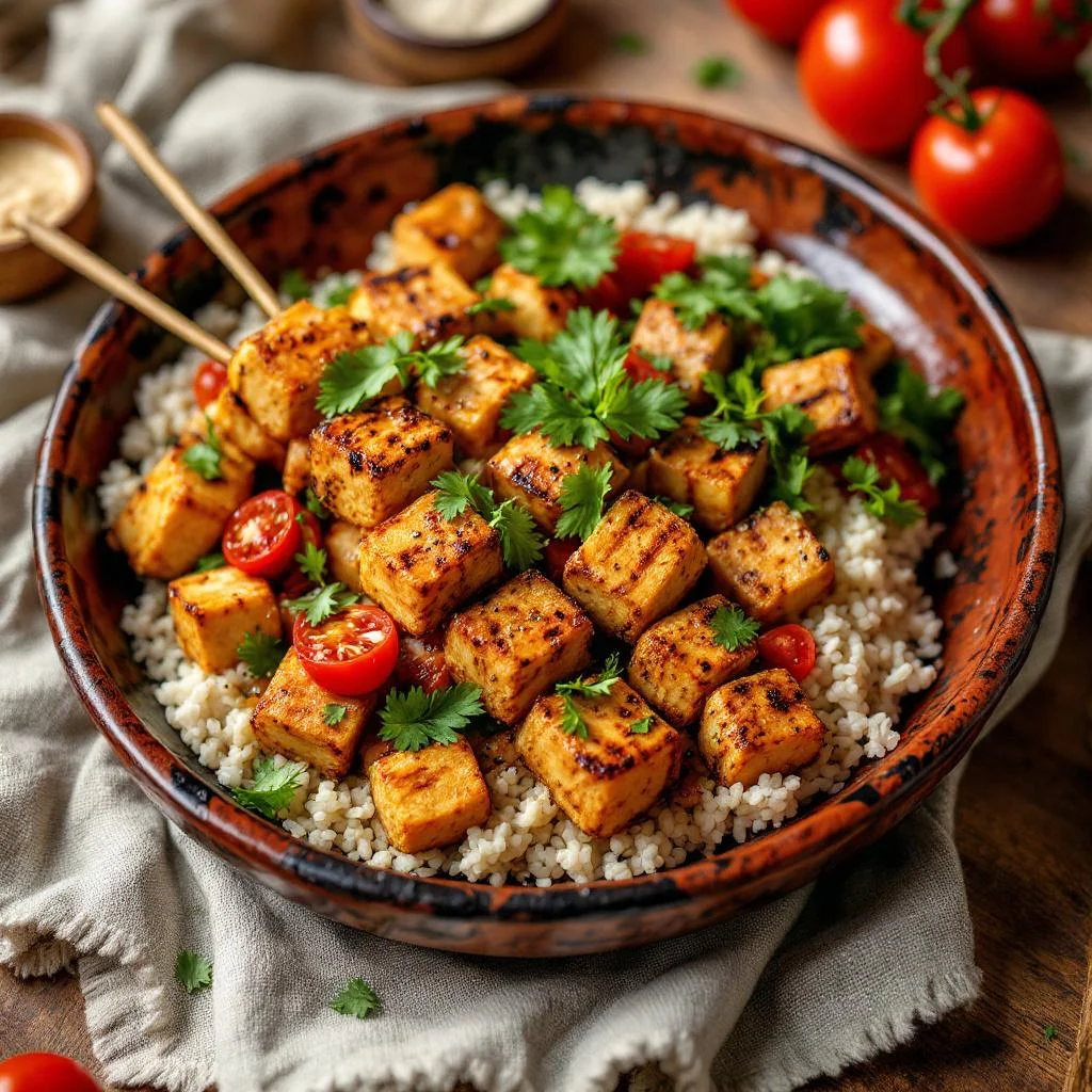 Brochettes de Tofu à la Gambienne