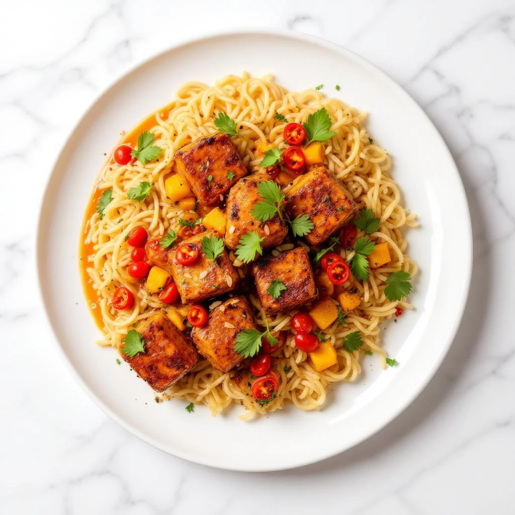 Brochettes de Tofu au Piment et aux Épices