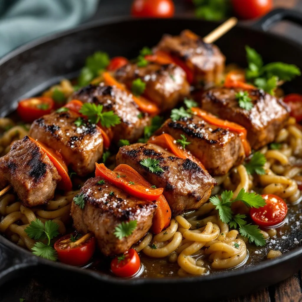 Brochettes de Viande de Bœuf Marinées