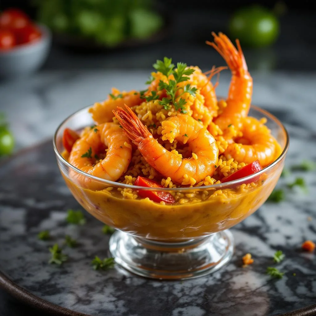 Camarones en Salsa de Aji Amarillo