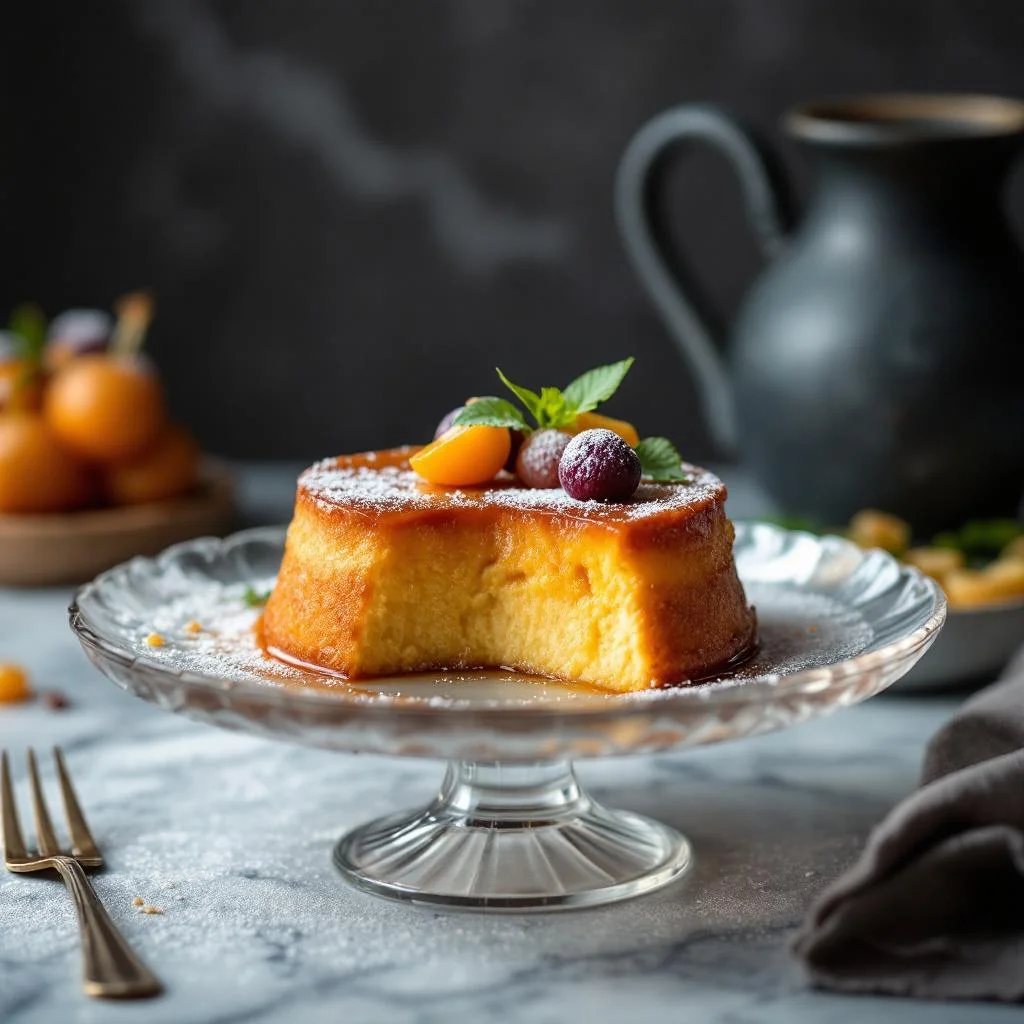Gâteau de Semoule aux Agrumes Caramélisés