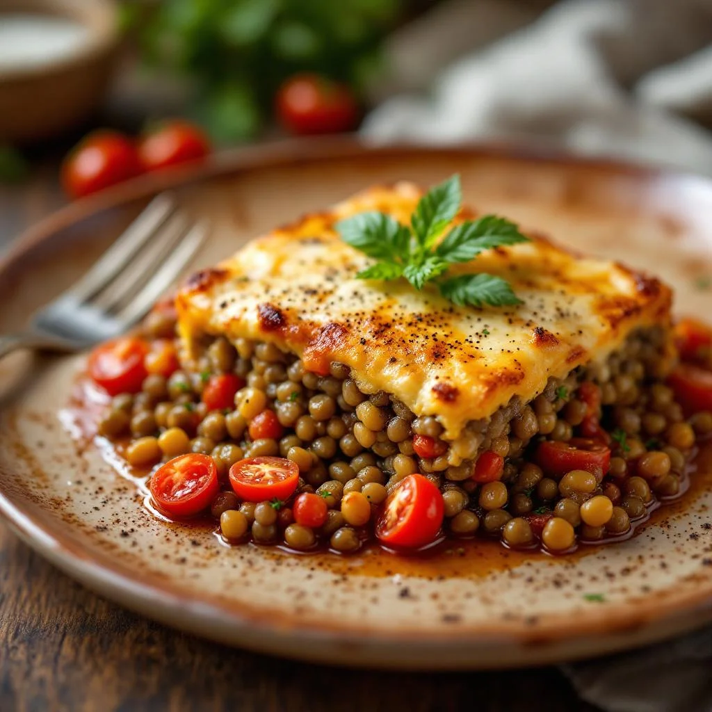 Gratin de Lentilles et Tomates