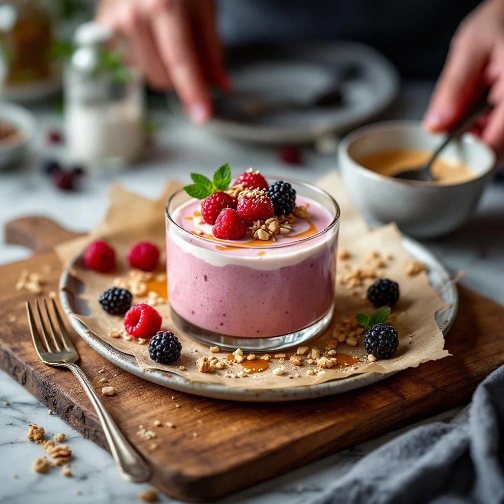 Mousse de Framboise au Tahini