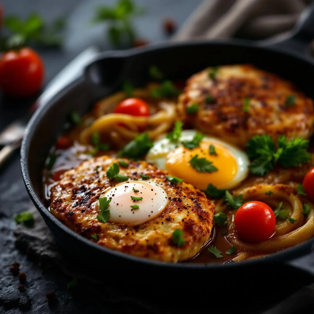 Oeufs Pochés à la Sauce Tomate Épicée