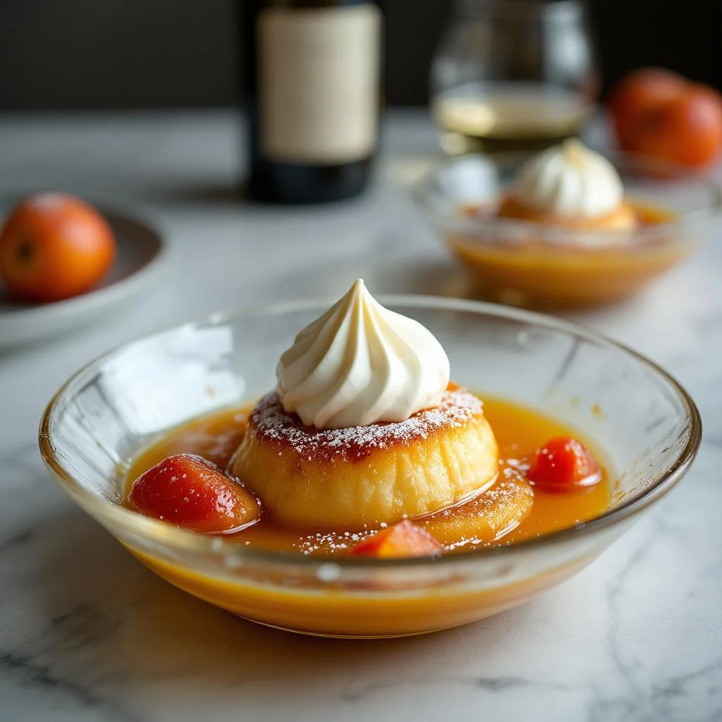 Pêches Pochées au Vin Blanc