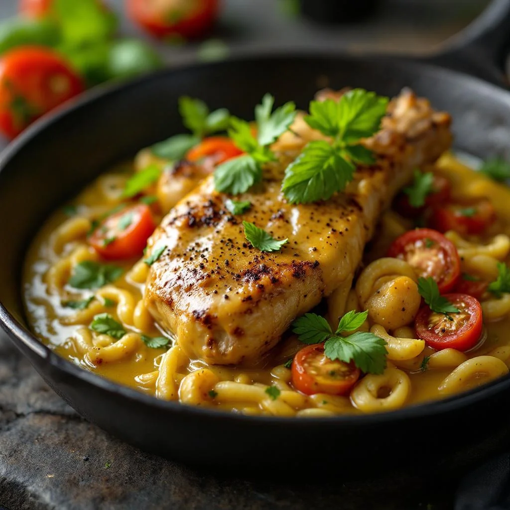 Poulet à la sauce onctueuse