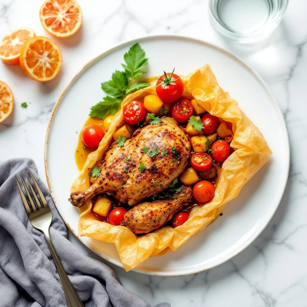 Poulet en Papillote aux Épices Créoles