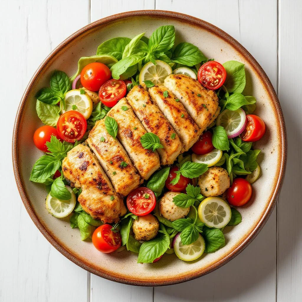 Salade de Poulet Fumé aux Tomates