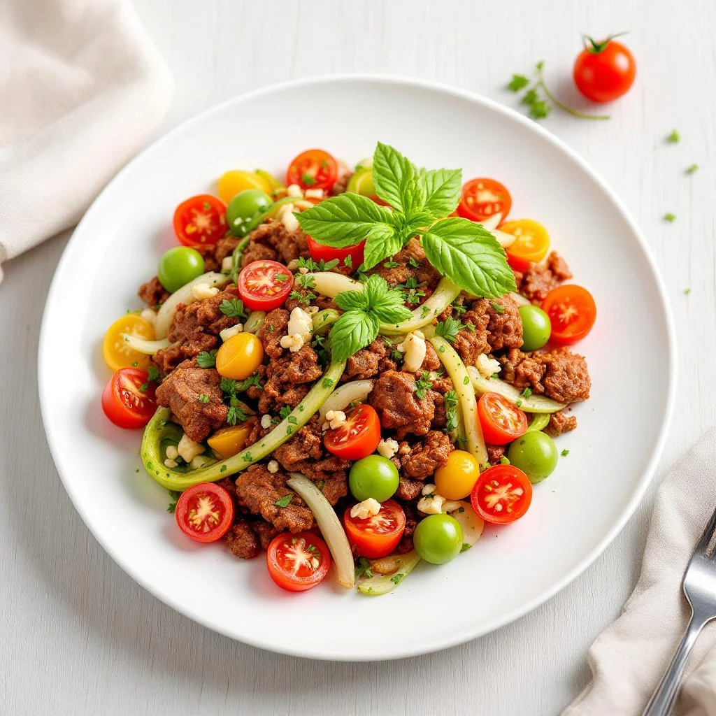 Salade de Viande Rouge aux Tomates