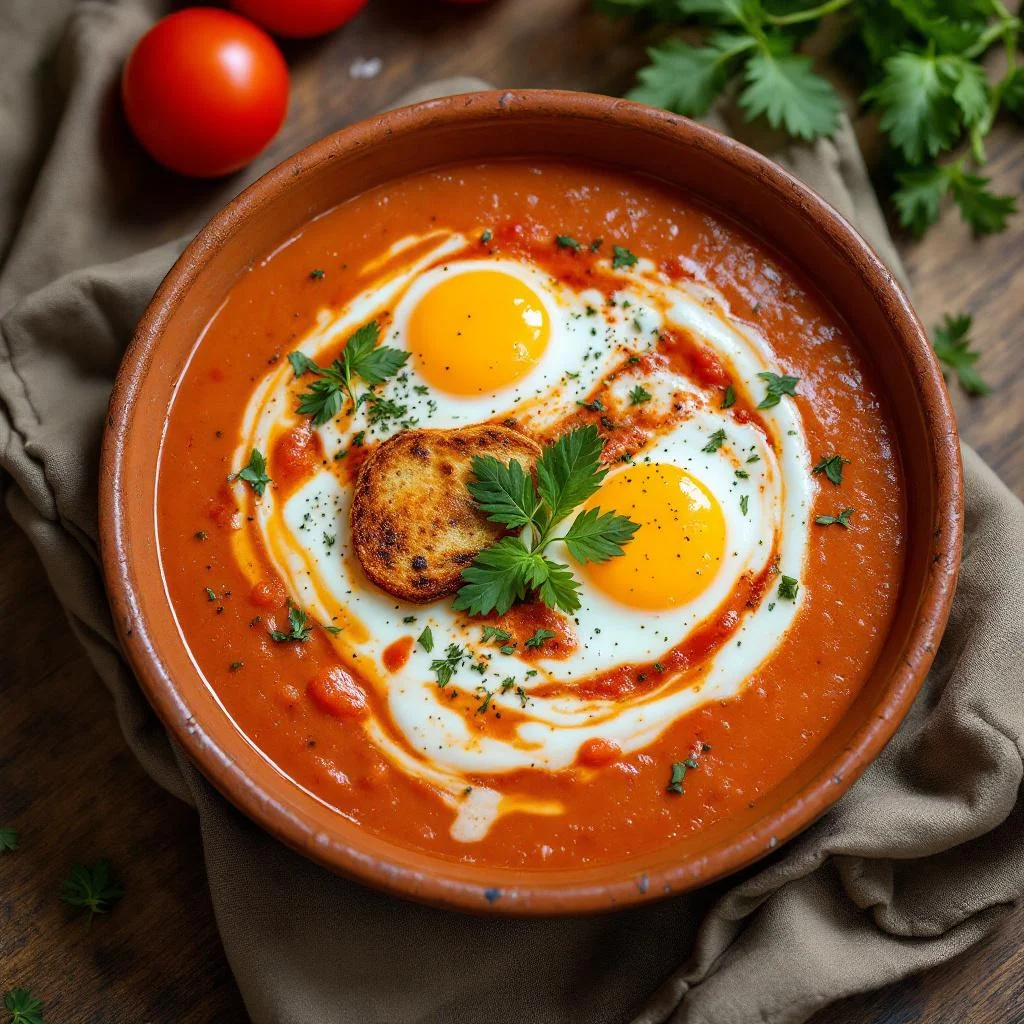 Soupe d'Oeufs à la Tomate