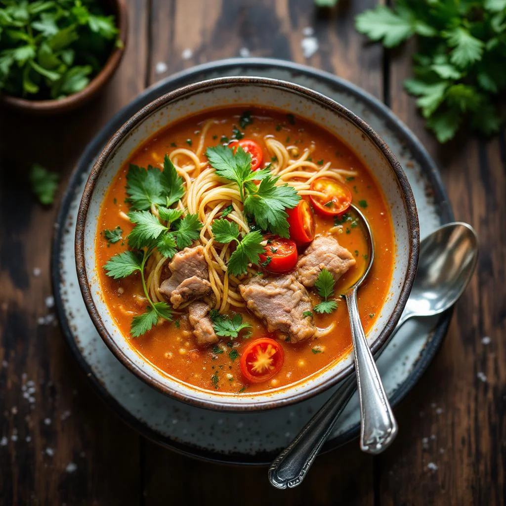 Soupe de gibier aux épices thaïes