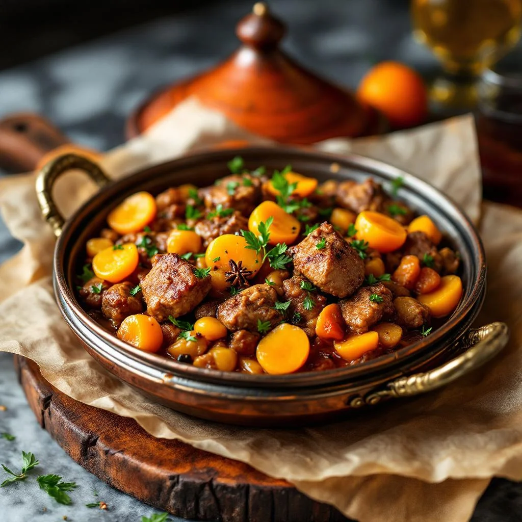 Tajine d'Agneau aux Abricots et Épices