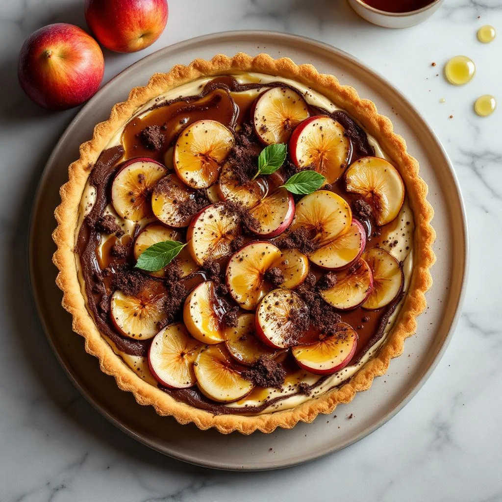 Tarte aux Figues et Crème de Chocolat Grecque